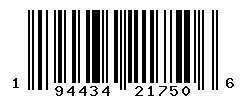 UPC barcode number 194434217506