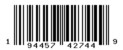 UPC barcode number 194457427449