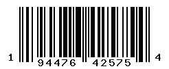 UPC barcode number 194476425754