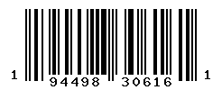 UPC barcode number 194498306161