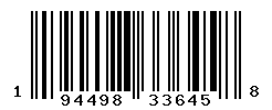 UPC barcode number 194498336458