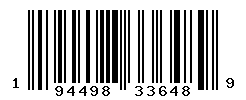 UPC barcode number 194498336489