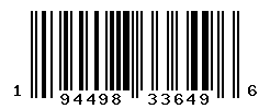 UPC barcode number 194498336496