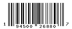 UPC barcode number 194500268807