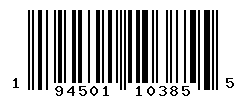 UPC barcode number 194501103855