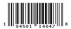 UPC barcode number 194501140478