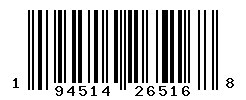 UPC barcode number 194514265168