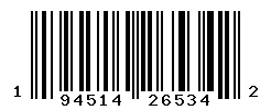 UPC barcode number 194514265342