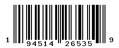 UPC barcode number 194514265359