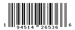 UPC barcode number 194514265366