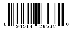 UPC barcode number 194514265380