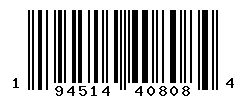 UPC barcode number 194514408084