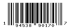 UPC barcode number 194538901707