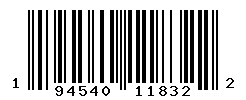 UPC barcode number 194540118322