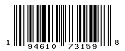 UPC barcode number 194610731598