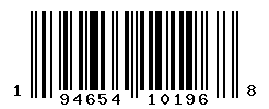 UPC barcode number 194654101968