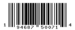 UPC barcode number 194687500714