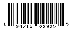 UPC barcode number 194715029255