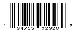 UPC barcode number 194715029286