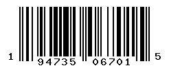 UPC barcode number 194735067015