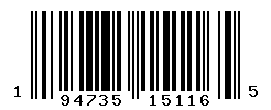 UPC barcode number 194735151165