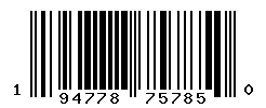 UPC barcode number 194778757850