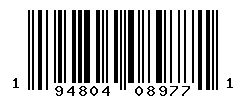 UPC barcode number 194804089771