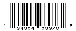 UPC barcode number 194804089788