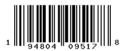 UPC barcode number 194804095178