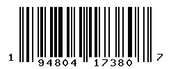 UPC barcode number 194804173807