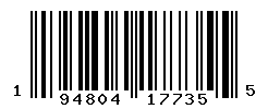 UPC barcode number 194804177355