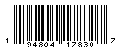 UPC barcode number 194804178307