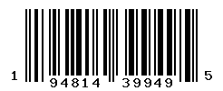 UPC barcode number 194814399495