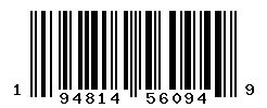 UPC barcode number 194814560949