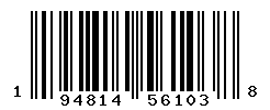 UPC barcode number 194814561038
