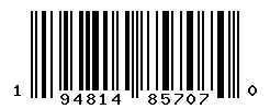 UPC barcode number 194814857070