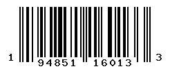 UPC barcode number 194851160133