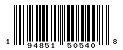 UPC barcode number 194851505408