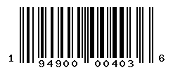UPC barcode number 194900004036
