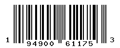 UPC barcode number 194900611753