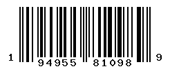 UPC barcode number 194955810989 lookup