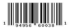 UPC barcode number 194956600381