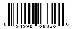 UPC barcode number 194999068506