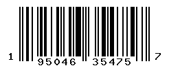 UPC barcode number 195046354757