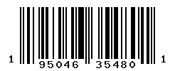 UPC barcode number 195046354801