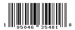 UPC barcode number 195046354818