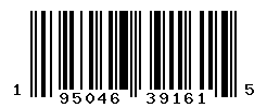 UPC barcode number 195046391615