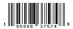 UPC barcode number 195098375748