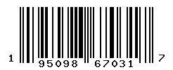 UPC barcode number 195098670317