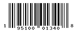 UPC 195100013408 barcode image